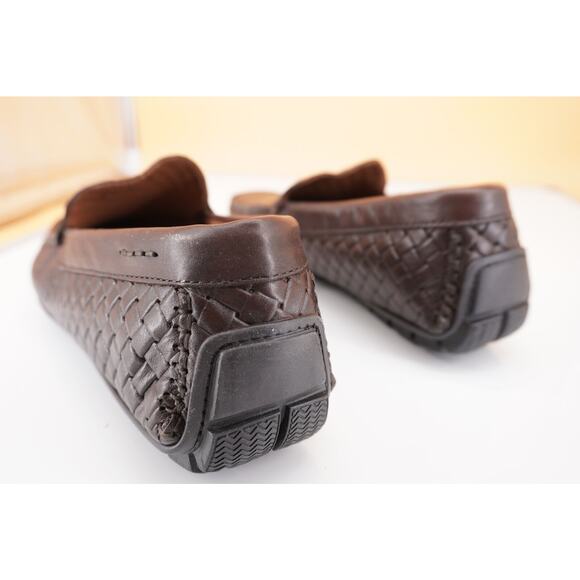 To Boot New York Bahama Dark Brown Leather Woven Men\'s loafers Size 9 Driver main image 9